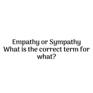 Empathy and Sympathy